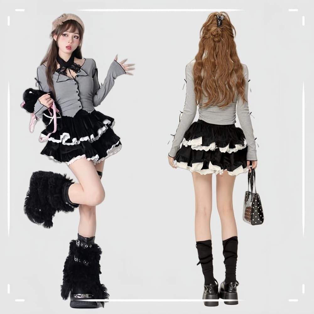 秋冬♡フレアスカート　お出かけ 女子会 デート 地雷系 61weTfZ6XUL.jpg